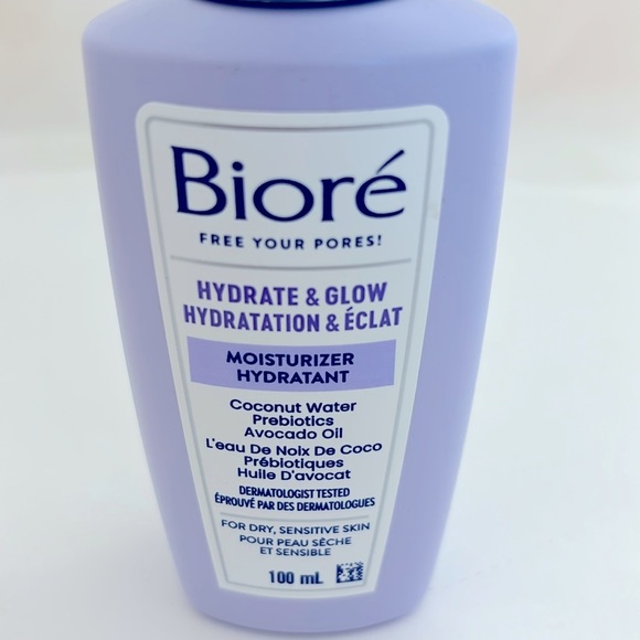 Hydrate and Glow Bioré Biore moisturizer dry sensitive skin coconut - Picture 2 of 3